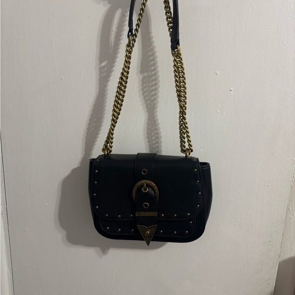 Black and Gold Studded Women's Bag - Picture 11 of 12